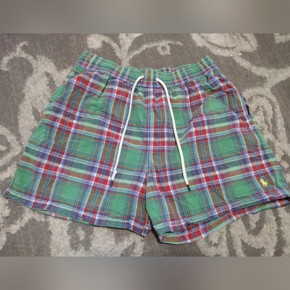 Polo Ralph Lauren plaid swim trunks